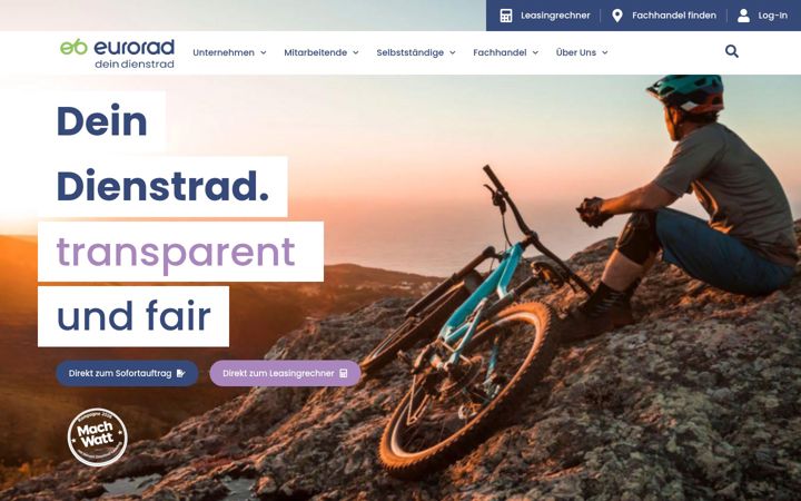 Skjámynd af eurorad.de