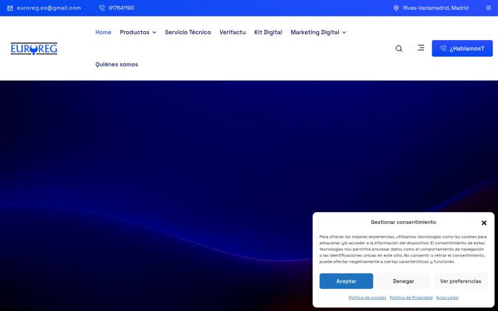 Screenshot ta' euroreg.es