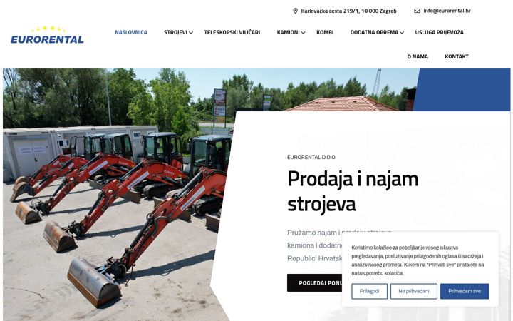 Snímek obrazovky eurorental.hr