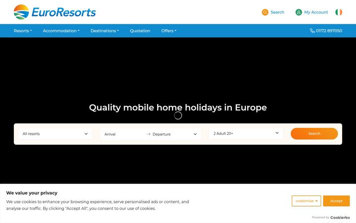 Screenshot of euroresorts.co.uk