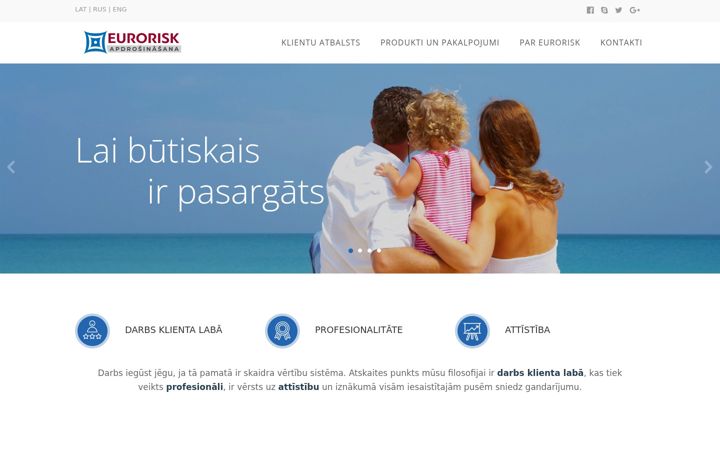 Skærmbillede af eurorisk.lv