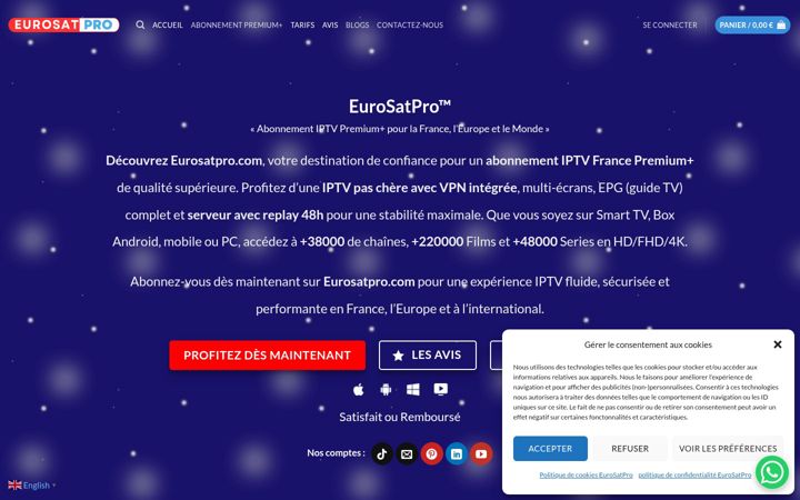 Screenshot of eurosatpro.com