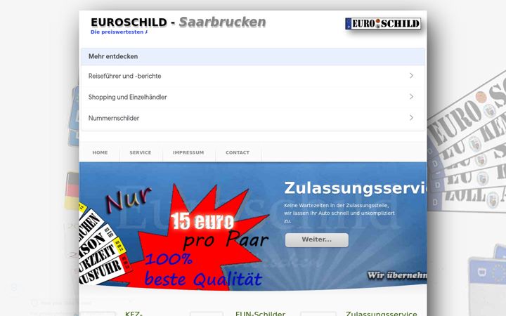 Skjámynd af euroschild-sb.de