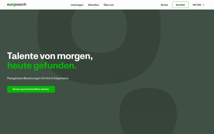 Screenshot of eurosearch.de