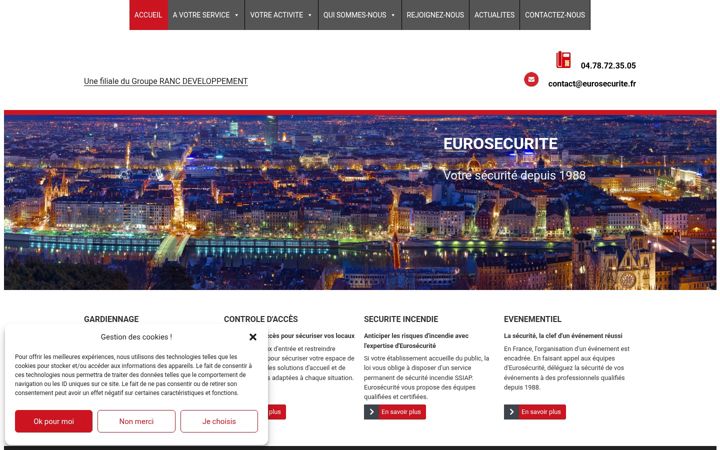 Screenshot von eurosecurite.fr