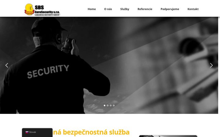 Snímek obrazovky eurosecurity.sk