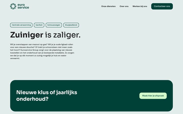 Zrzut ekranu euroservicegroup.be