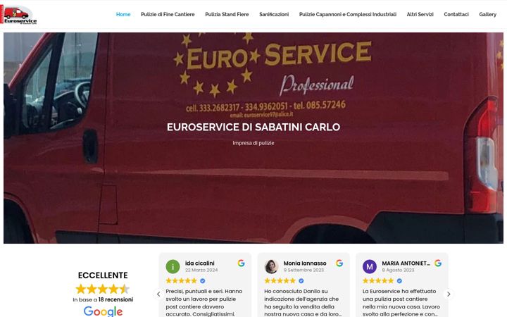 Ekraanipilt saidist euroservicepescara.it