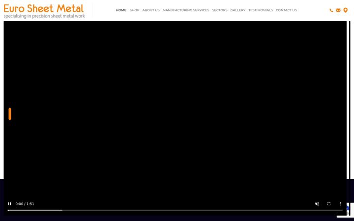 Captura de pantalla de eurosheetmetal.co.uk