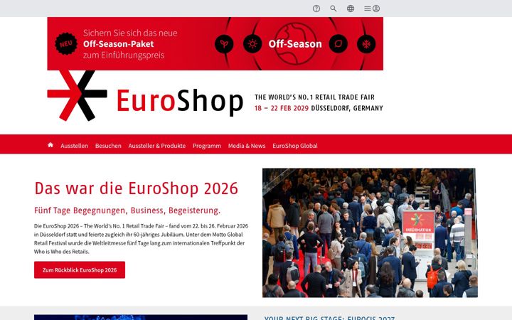 Snímek obrazovky euroshop.de