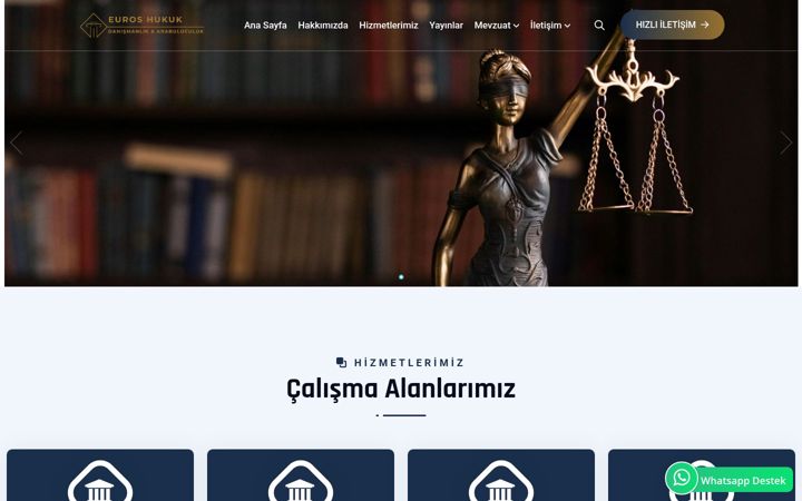 Screenshot of euroshukuk.com.tr