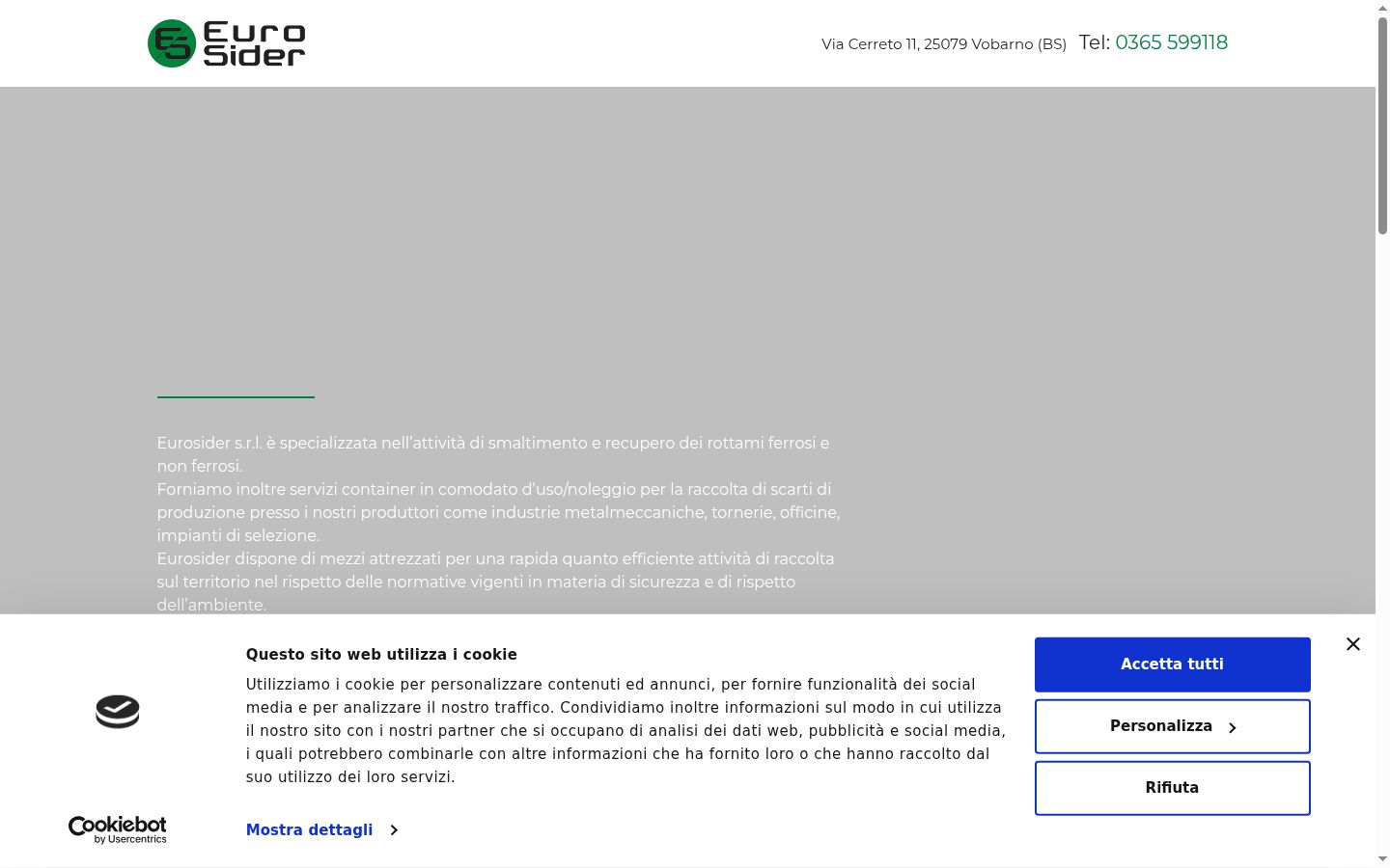Screenshot of the consent banner shown before any interaction