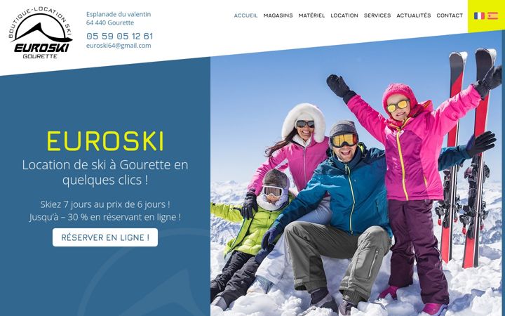 Screenshot of euroski-gourette.fr