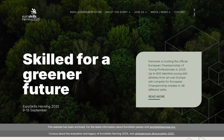 Screenshot of euroskills2025.com