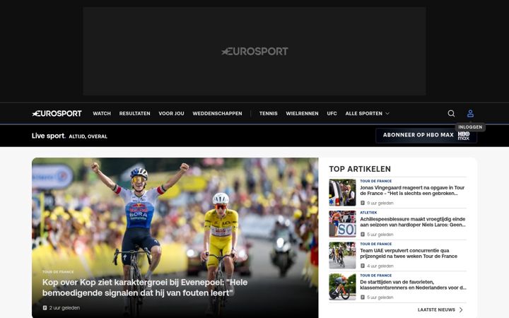 Screenshot of eurosport.nl