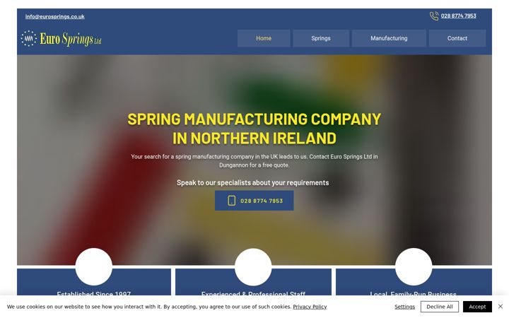 Screenshot of eurosprings.co.uk