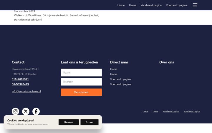 Screenshot di eurostardoosletter.nl