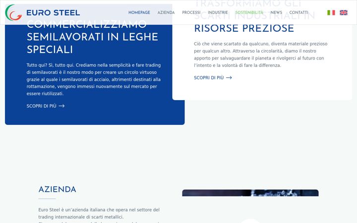 Screenshot of eurosteelsrl.eu