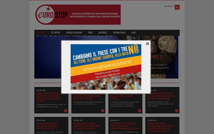 Screenshot van eurostop.info