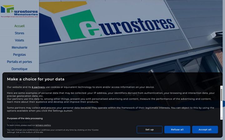 Screenshot von eurostores-menuiseries.fr