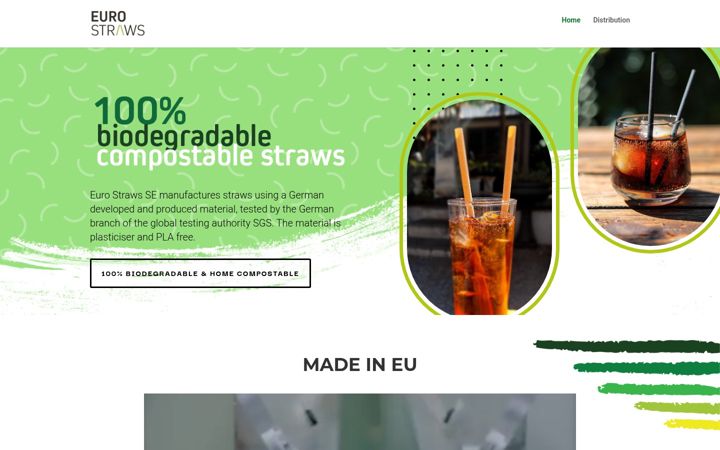 Screenshot of eurostraws.com