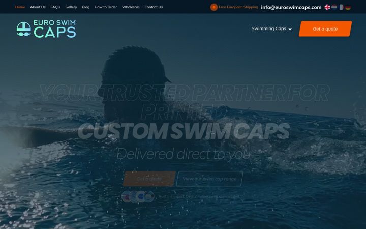 Screenshot of euroswimcaps.com