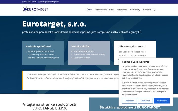 Screenshot von eurotarget.sk
