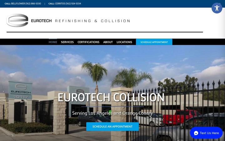 Screenshot of eurotechinc.com