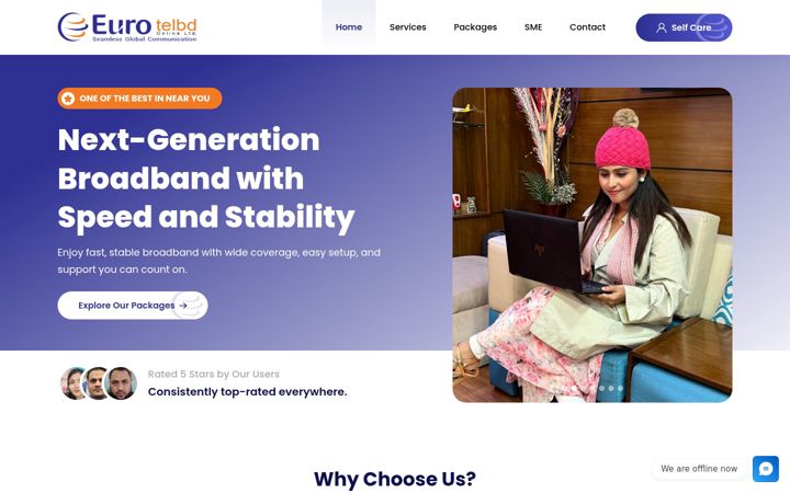 Screenshot of eurotelbd.net