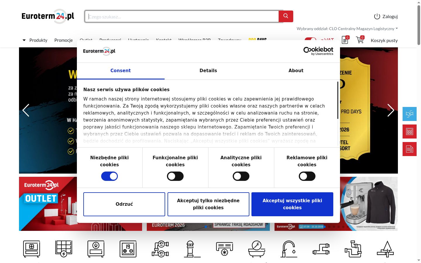 Snímek obrazovky baneru souhlasu zobrazeného před jakoukoli interakcí