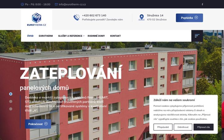 Snímek obrazovky eurotherm-cz.cz