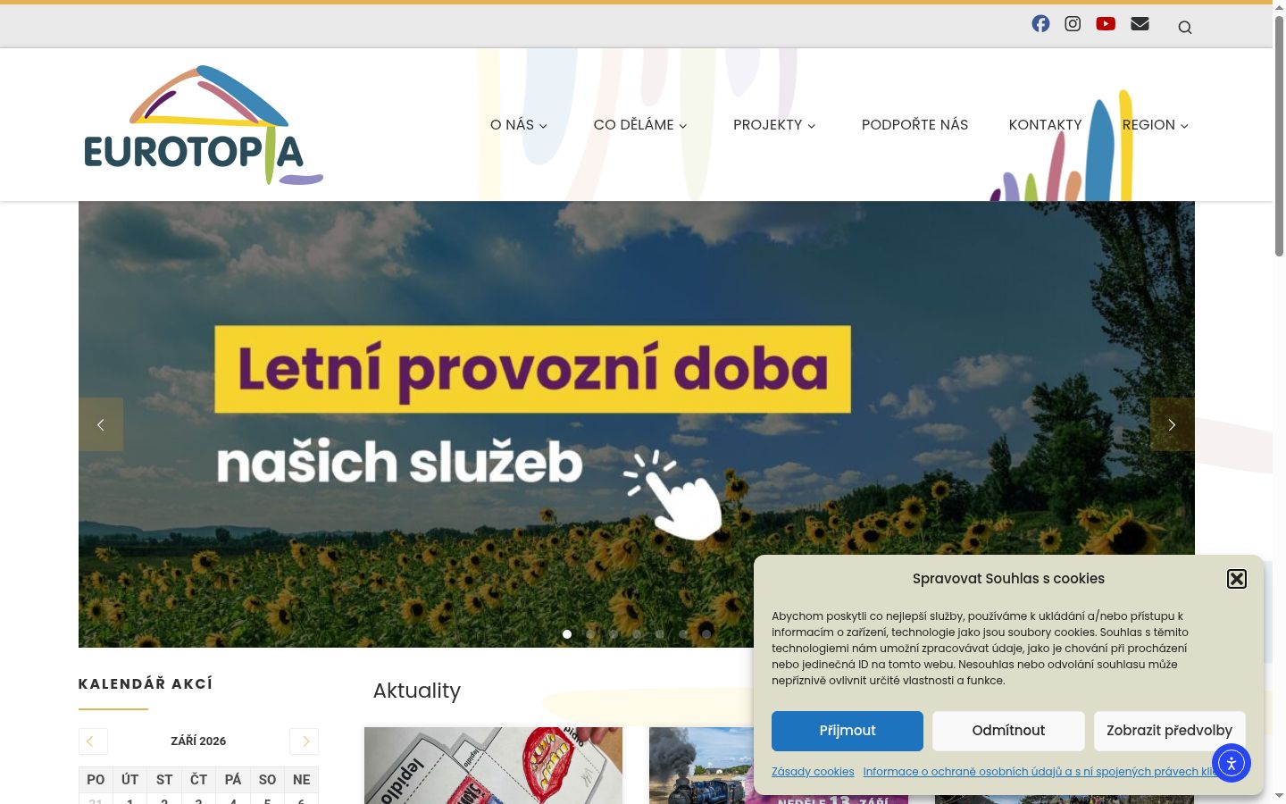 Snímek obrazovky baneru souhlasu zobrazeného před jakoukoli interakcí