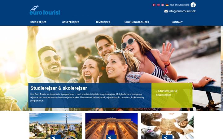 Captura de pantalla de eurotourist.dk