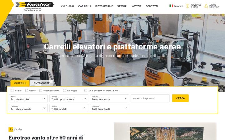 Screenshot of eurotrac.it