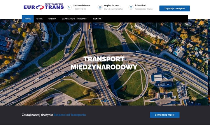 Skärmbild av eurotrans24.pl
