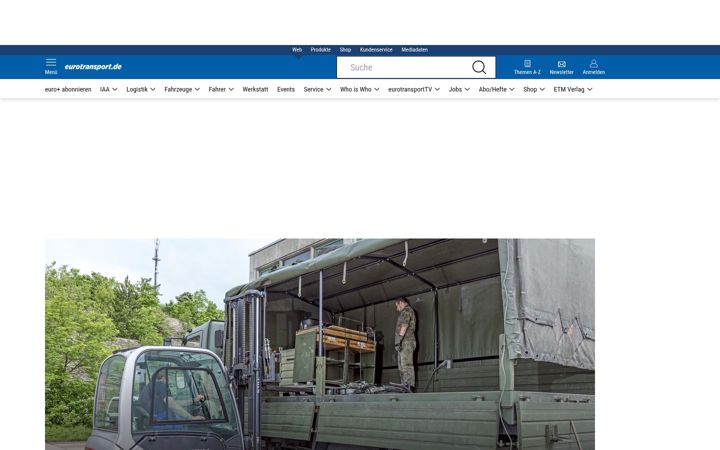 Screenshot ta' eurotransport.de