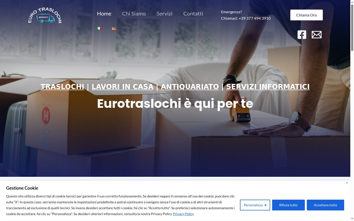 Screenshot tal-banner tal-kunsens muri qabel kwalunkwe interazzjoni
