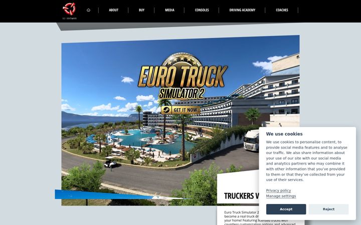Skärmbild av eurotrucksimulator2.com