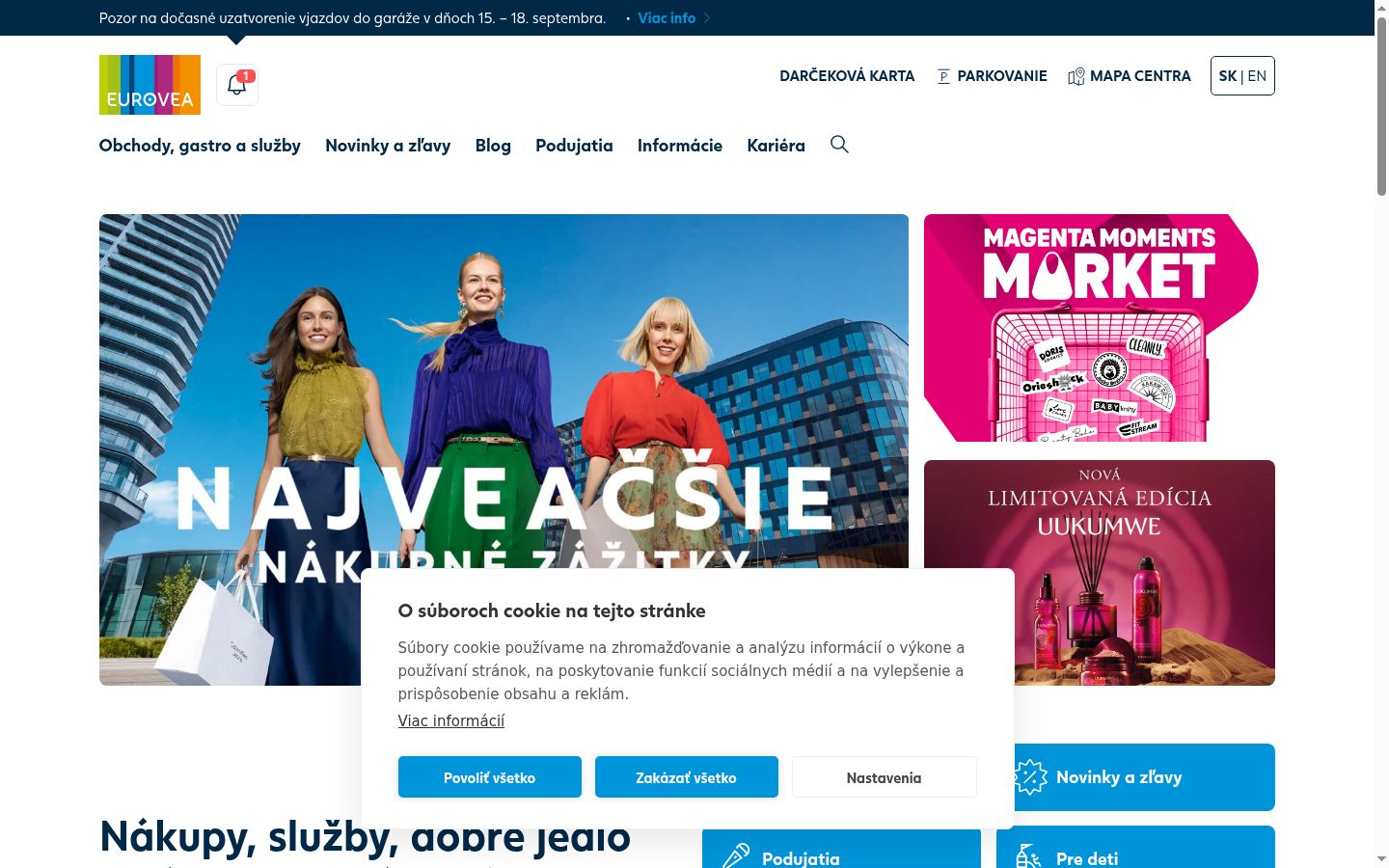Screenshot des Einwilligungsbanners vor jeglicher Interaktion