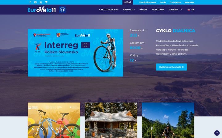 Screenshot von eurovelo11.sk