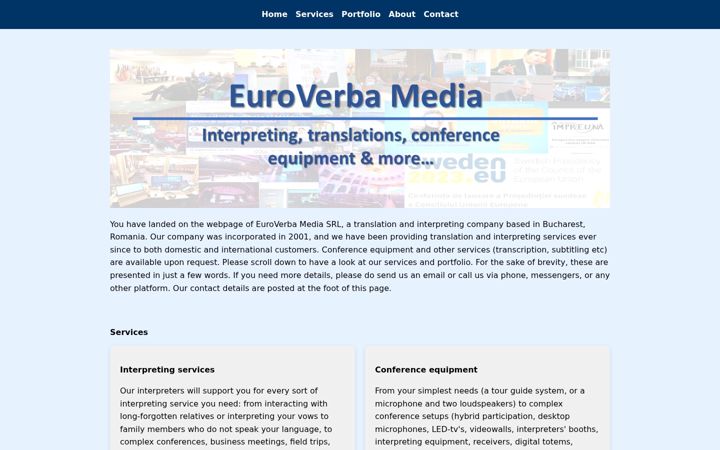 Screenshot ta' euroverba.ro