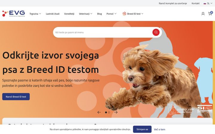 Screenshot of eurovetgene.com