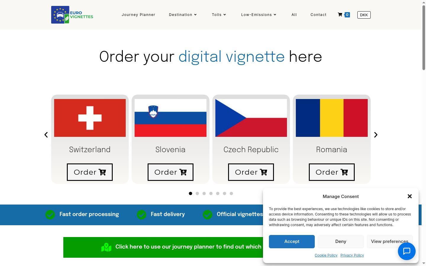 Screenshot van de toestemmingsbanner zoals getoond vóór enige interactie
