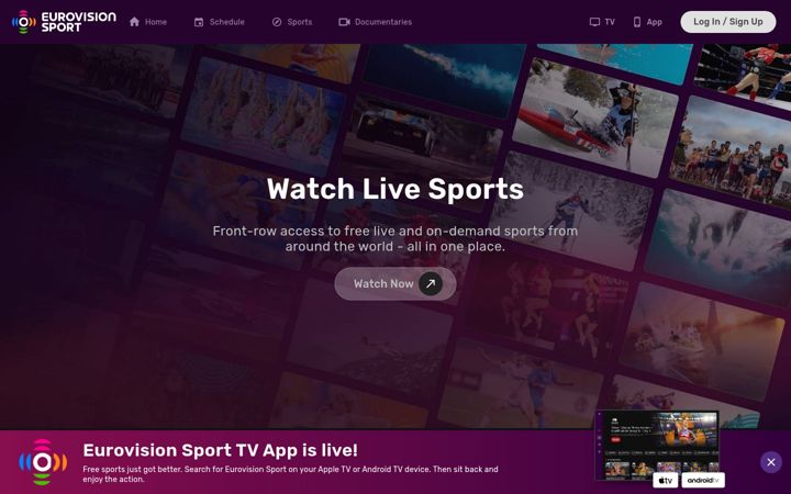 Screenshot of eurovisionsport.com