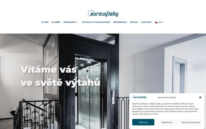 Snímek obrazovky eurovytahy.cz