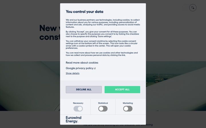 Screenshot of eurowindenergyprojects.uk
