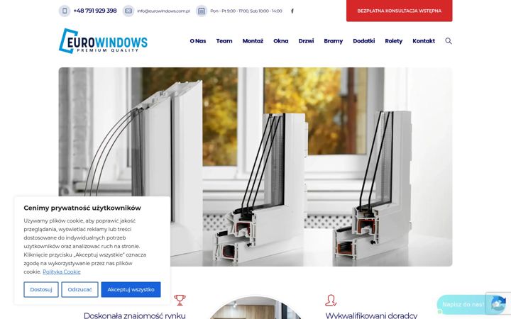 Screenshot of eurowindows.pl