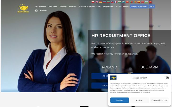 Screenshot of eurowork321.eu