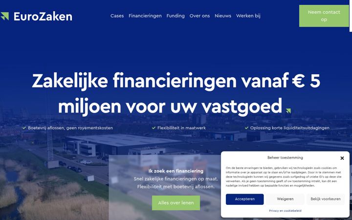 Screenshot stránky eurozaken.nl