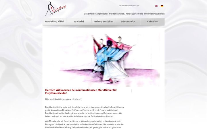 Screenshot ta' eurythmiekittel.de